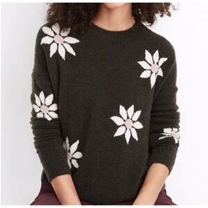 Madewell Floral Intarsia Pullover Sweater